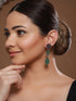 Yellow stone studded Drop Earrings