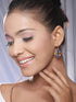 Silver plated Multi CZ Statement Minimal Officewear Hook Earring