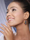 Silver plated Multi CZ Statement Minimal Officewear Hook Earring