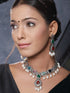 Silver Toned Multicolored Kundan & Pearl Beaded Designer Jewellery Set