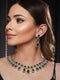 Silver Plated green CZ Studded Luxe Jewellery Set