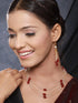 Gold Plated Red Pearl Maala Necklace Jewellery Set