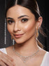 Gold Toned White CZ Studded designer Jewellery Set