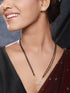 Gold Toned Solitaire AD Minimal Mangalsutra Jewellery Set