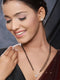 Gold Toned Solitaire AD Minimal Mangalsutra Jewellery Set