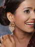 Gold Plated Pearl Beaded Temple Eleplant Motif Designer Earrings