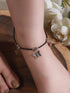 Set Of 3 Oxidised Silver Plated Payal Anklet