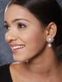 Gold Toned Ad & Pearl Beaded Floral Designer Studds Earrings
