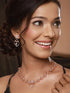 Rose Gold Toned CZ Studded Heart Shaped Minimal Jewellery Set
