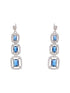 Silver Plated Blue Zircon Studded Double Lined Bridal Designer Jewellery set