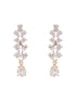 Gold Plated Zircon Studded Double Lined Pear Shaped Solitaire Bridal Necklace jewellery Set