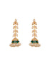 24K Gold Plated Zircon Studded Pearl Beaded Dropdown Minimal lightweight Jhumka Earrings