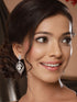 Silver Plated CZ Studded & Pearl Beaded Delicate Jhumka Chandelier Earrings