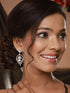 Silver Plated CZ Studded & Pearl Beaded Delicate Jhumka Chandelier Earrings