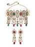 Gold Plated Kundan Studded Multicoloured Bridal Designer Choker Necklace Jewellery set