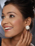 Gold Toned AD Studded Pearl Minimal Studds Earring