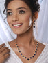 Gold Plated Blue Zircon Minimal Necklace Jewellery Set