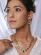 Gold Plated Green CZ Minimal Jewellery Set