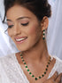 Gold Plated Green CZ Minimal Jewellery Set