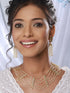 Gold Toned Pearl Beaded Minimal Choker Jewellery Set