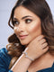 Gold plated White Zircon Studded Statement Bangle Bracelet