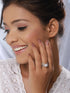 Silver Toned AD Studded Engagement Band Finger Rings