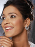 Silver Plated AD Studded Minimal Geometric Studds Earrings