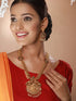 22K Gold-Plated Multi Stone-Studded Handcrafted Temple Luxury Jewellery Set