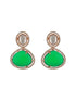 Gold Plated Emerald Green Kundan Studded Designer Luxe Bridal Jewellery Set