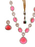 Gold Plated Ruby Red Original Kundan Studded Luxe Bridal Jewellery Set