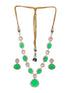Gold Plated Emerald Green Kundan Studded Designer Luxe Bridal Jewellery Set
