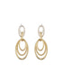 Anti-Tarnish Dual Plated Interlocking Hoop Chain Necklace Jewellery Set