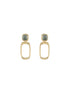 Anti-Tarnish Gold Plated Turquoise Enamelled Quirky Drop Earrings