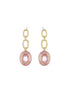Anti-Tarnish Gold Plated Crystal Studded Link Chain Necklace jewellery Set