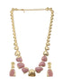 Anti-Tarnish Gold Plated Pink Enamelled Minimal Luxe Jewellery Set