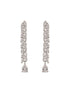 Silver Toned CZ Studded Long Tassel Delicate Bridal Jewellery Set