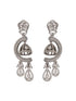 Silver Oxidised Toned CZ Studded Designer Chanbali Jhumki Earrings