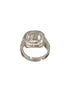 Silver Toned AD Studded Engagement Band Finger Rings