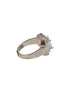 Silver Toned AD Studded Engagement Band Finger Rings