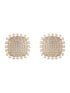 Gold Toned AD Studded Pearl Minimal Studds Earring