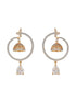 Gold Toned Zircon Studded Designer Hoop Jhumka earringsEarring