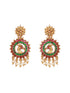 22K Gold-Plated Multi Stone-Studded Handcrafted Temple Luxury Jewellery Set