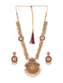 22K Gold-Plated Multi Stone-Studded Handcrafted Temple Luxury Jewellery Set