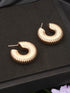 Anti-Tarnish Gold Plated Twister C Hoop Earrings