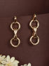 Anti-Tarnish 18k Gold Plated Criss Cross Dangling Link Earrings