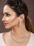 Gold Polished White CZ Studded contemporary Jewellery set