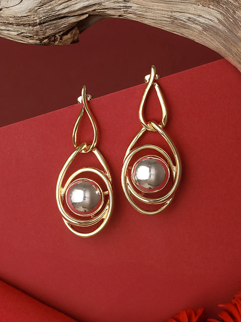 Anti-Tarnish 18k Gold & Silver Plated Orbital Hoop Earrings