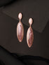 Anti-Tarnish 18k Gold Plated & Enamelled Eliptical Dangler earrings