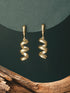 Anti-Tarnish Gold Plated Spiral Twister Hoop Minimalist Earrings