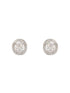 Silver Plated AD Studded Luxe Solitaire Studds Earrings